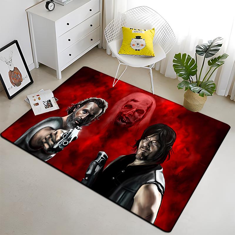The Walking Dead Fans Collect Carpets Sofa Table Rug Anti Slip Floor Mat Halloween Decoration Floor MatLiving Room Home Decor