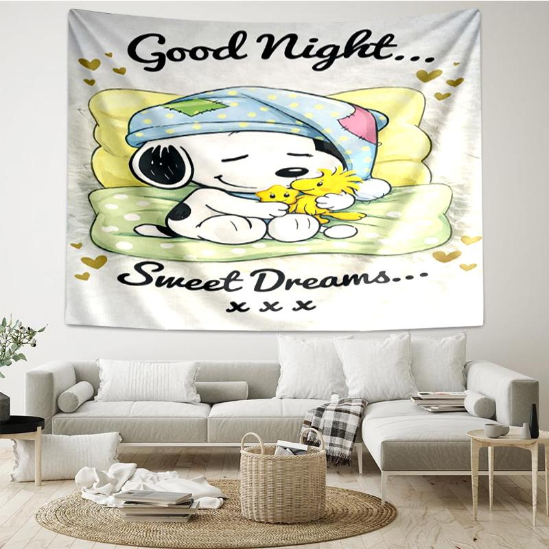 Cute Dog Dreams Under Stars Tapestry Hanging for Bedroom,Livingroom, Playroom,Decor Art Room Wall Tapestry Holiday and Birthday Gifts