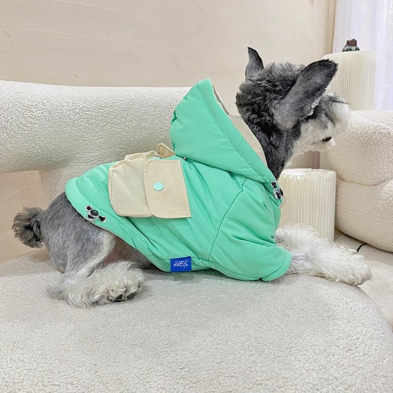 Dog Cotton-padded Pet Winter French Bucket Clothes Schnauzer West Highland Cotton-padded Clothes Pet Products L