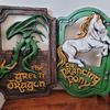 Lord of The Rings The Prancing Pony and The Green Dragon Pub Signs Set, Funny bar Signs, Pub Bar Home Decorative Wall Sign and Plaques for Front Door
