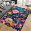 Vivid colorful blooming flower garden carpet Yoga living room room decor children's crawling mat doormat area rug games mat