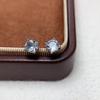 Sterling Silver S925 Aquamarine Bull Head Necklace, Earrings & Open Ring Set