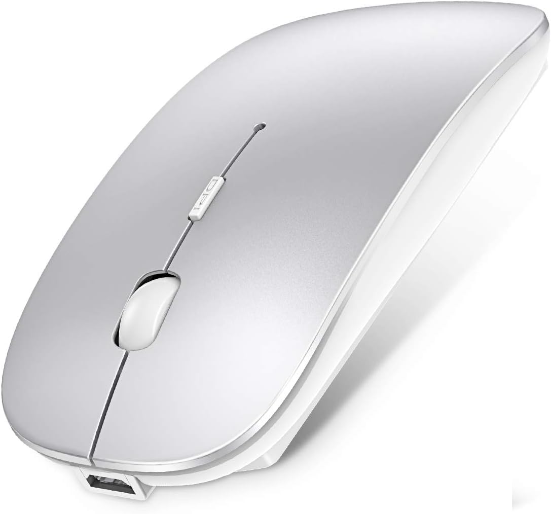 

Wireless Bluetooth Mouse, Ultra-Thin, Quiet, Rechargeable, Energy-Efficient, 2.4GHz, 3DPI Modes, High Accuracy, Portable, Compatible with iPhone,
