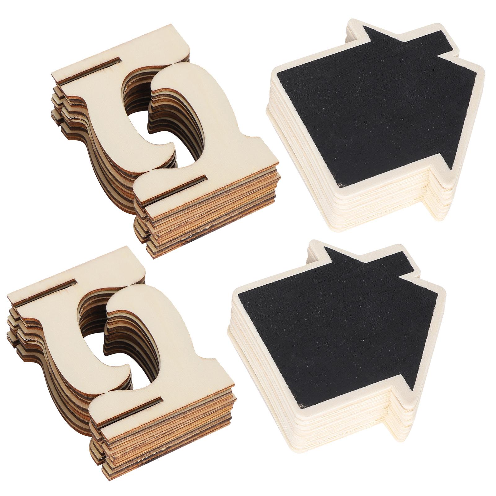 

2 Set Wood Mini Chalkboard Signs Small Blackboard Place Cards Craft Diaplay Weddings Decoration