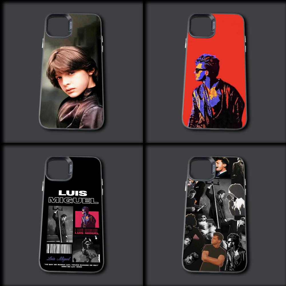 Singer L-Luis M-Miguel Phone Case For iPhone 16,15,14,13,12,11,Mini,Pro,MAX Gray Drop Matte Shockproof Soft Cover