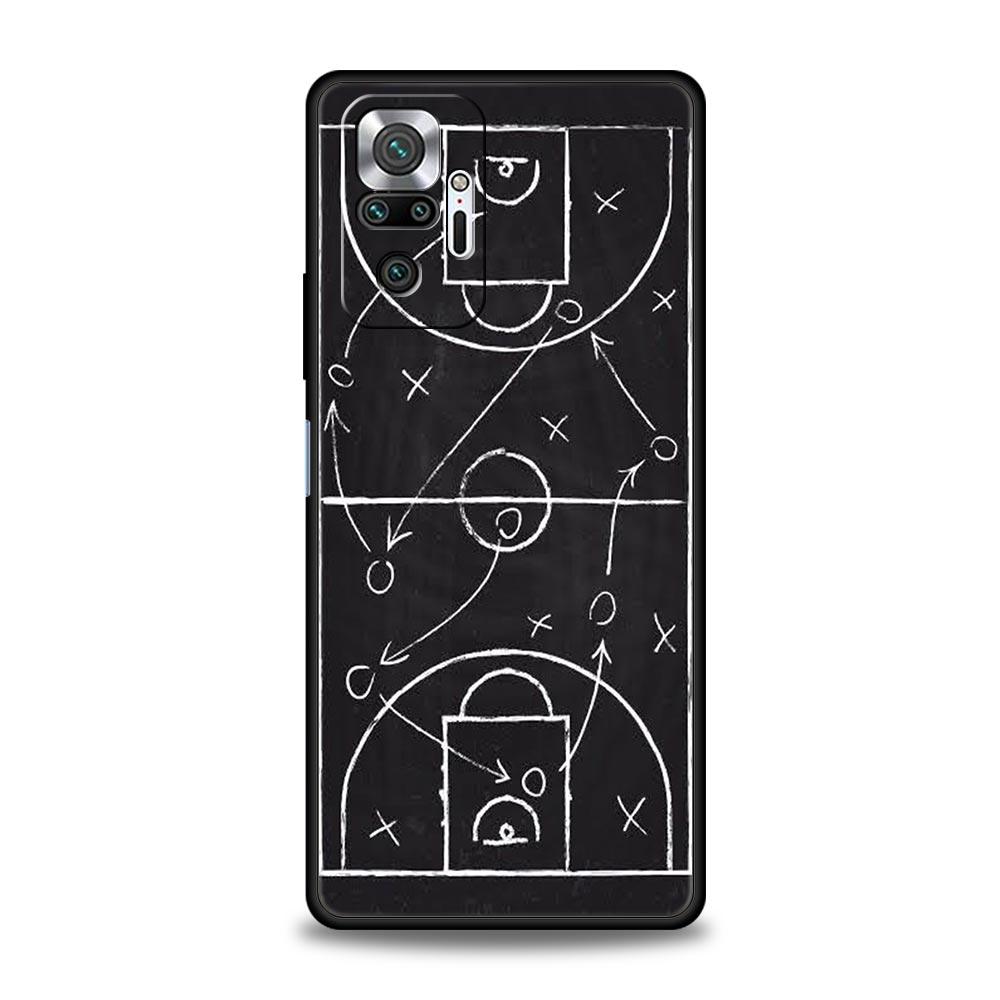 Football Basketball Tactical Board Phone Case Cover for Redmi 14C 10C Note 15 14 13 12 10 11 K40 Pro Plus 5G Soft TPU Shell Bag