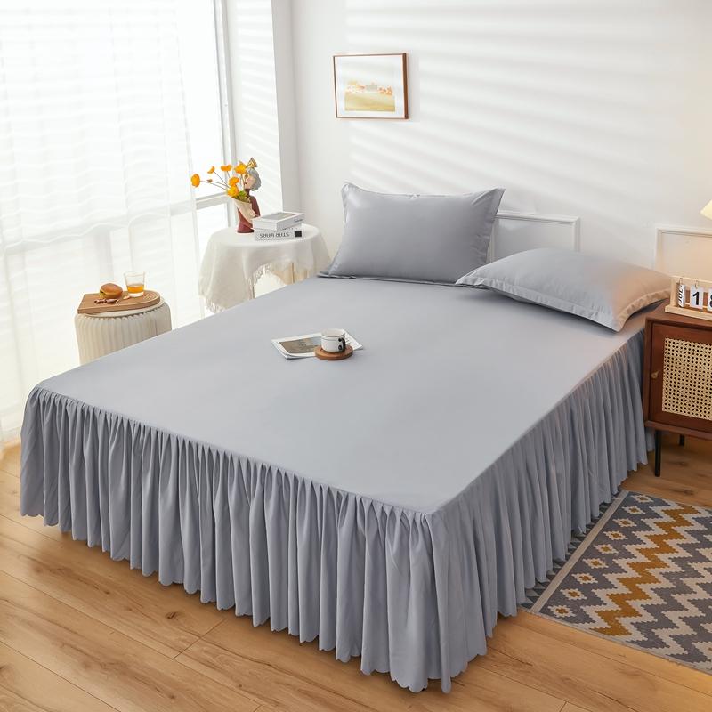 Bettvolants Prinzessinnenstil Tagesdecke Bezug mit Volant US Euro Bettwäsche Glatt Twin Full Queen King Size Bettlaken