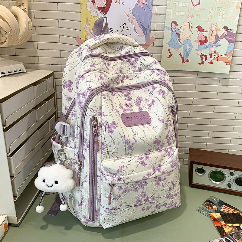 New Chinese style high value fresh and sweet backpack girl junior high school students lightweight large capacity backpack