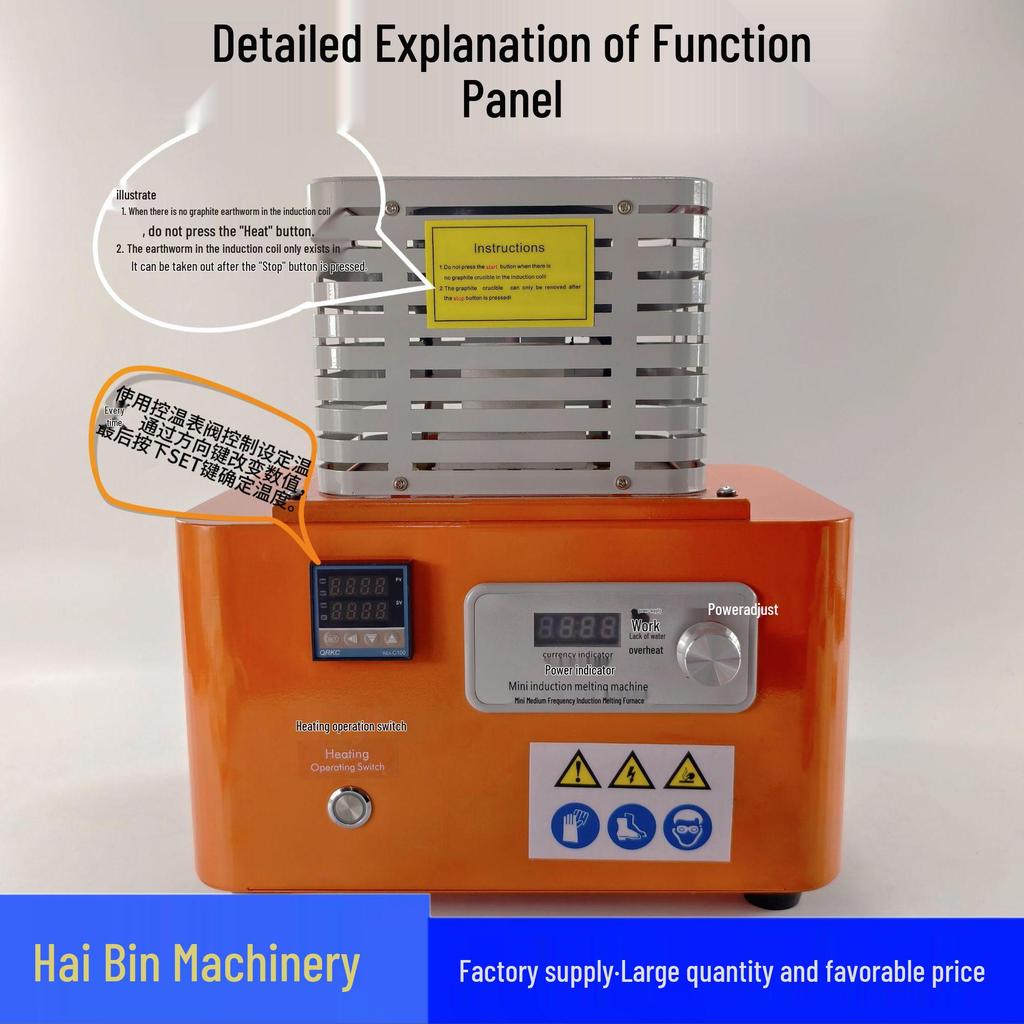 Mini Medium-Frequency Induction Melting Furnace for High-Temperature Smelting of Gold, Silver, Copper, Iron, and Aluminum