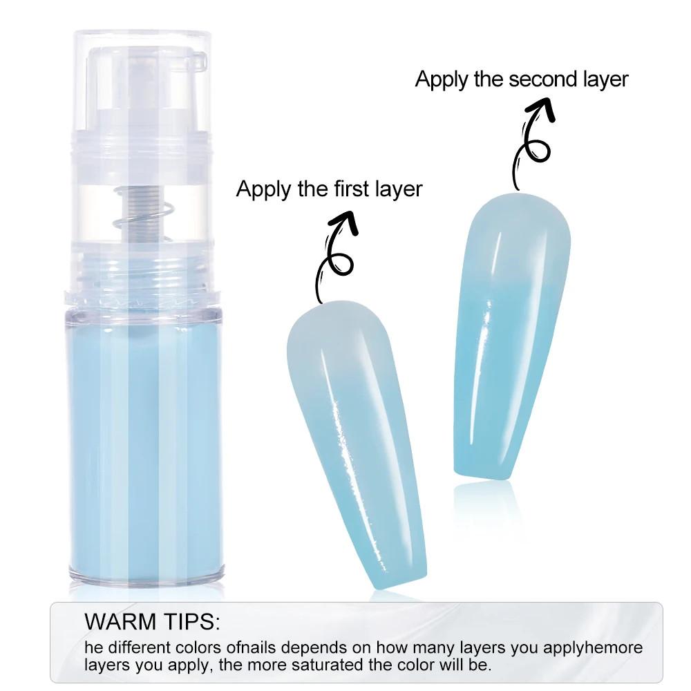 12 Colors Quick Ombre Spray Acrylic Powder for Nails Neon Gradient Pastel with Amazing Effect Professional Nail Dip Powder