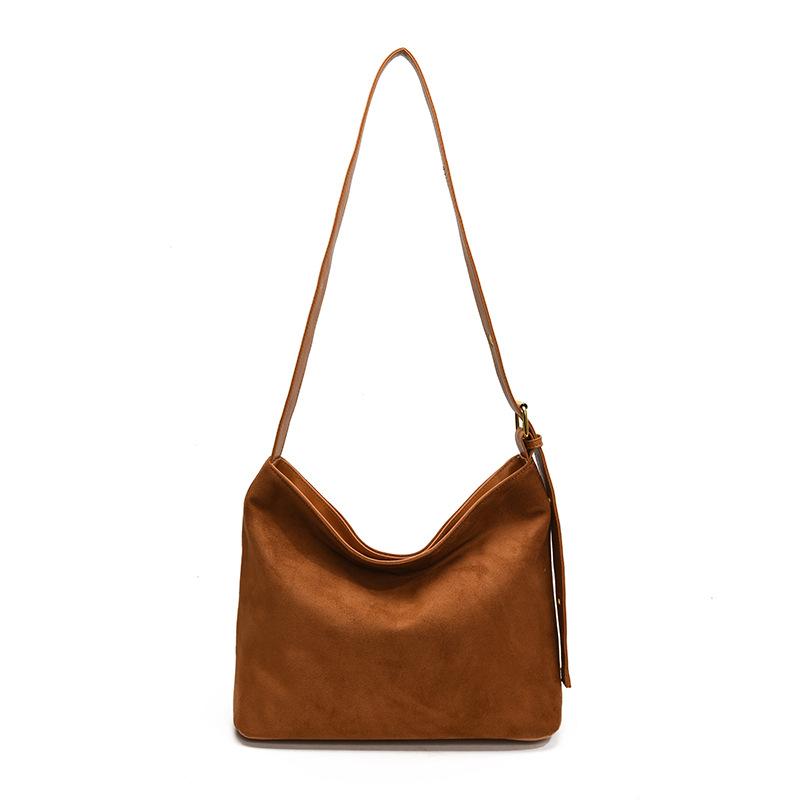 Commuter Big Bag Women's 2025 New High-end Retro Fashion Suede Shoulder Bag Large Capacity Tote Bag