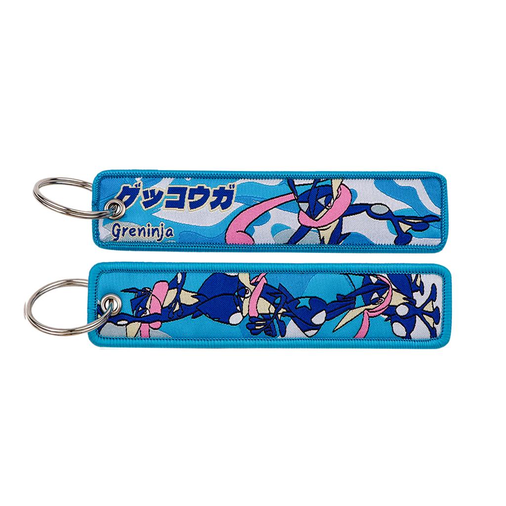 Japanese Anime Elf Monsters Keychain 1pcs Car Backpack Key Holder Embroidery Keyring Key Tag Jet Tag Accessories Gifts for Fans