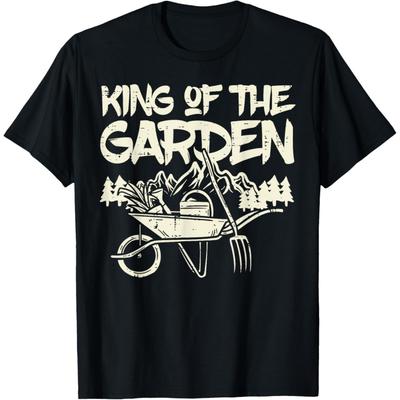 King Of The Garden Cool Gardening Gardener Grandpa Dad Men T-Shirt