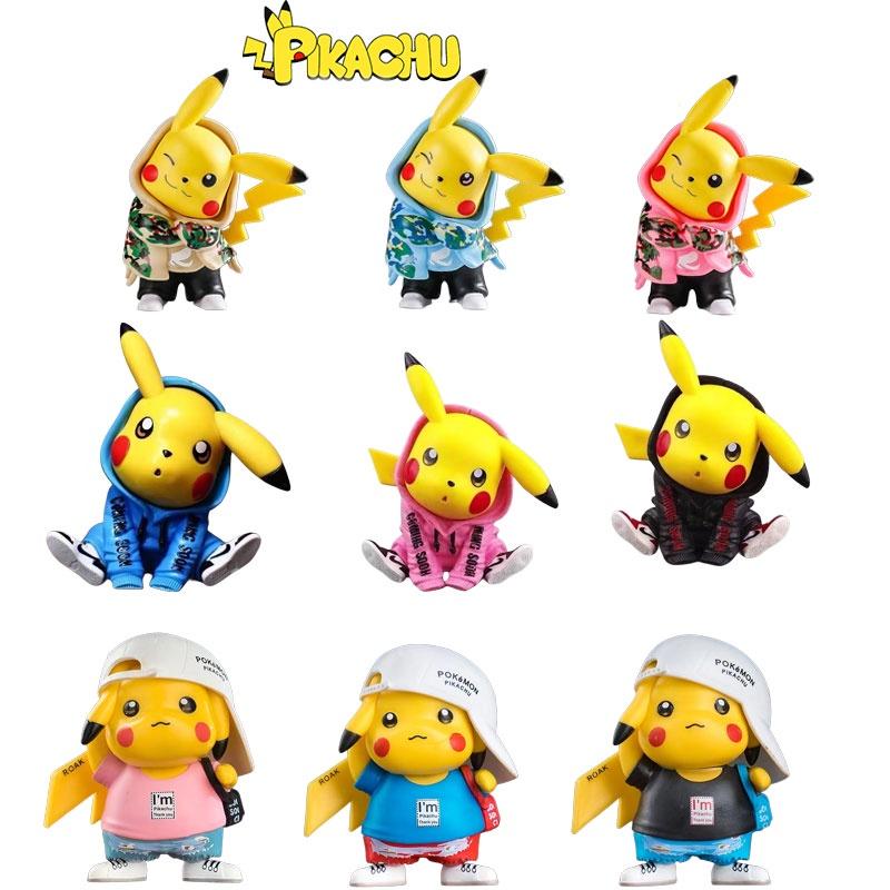Pikachu Auto Dekoration Camouflage Outfit PVC Actionfigur Modell Kuchen Dekoration
