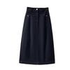 Spring-Summer Plus Size High Waist Denim Skirt - Versatile, Slimming, Elastic Fit