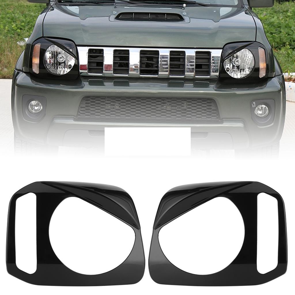 Car Front Headlight Cover Headlamp Trim Decor Fit for Jimny 2007‑ 2017 Car Lamp Trim Light Cover Trim