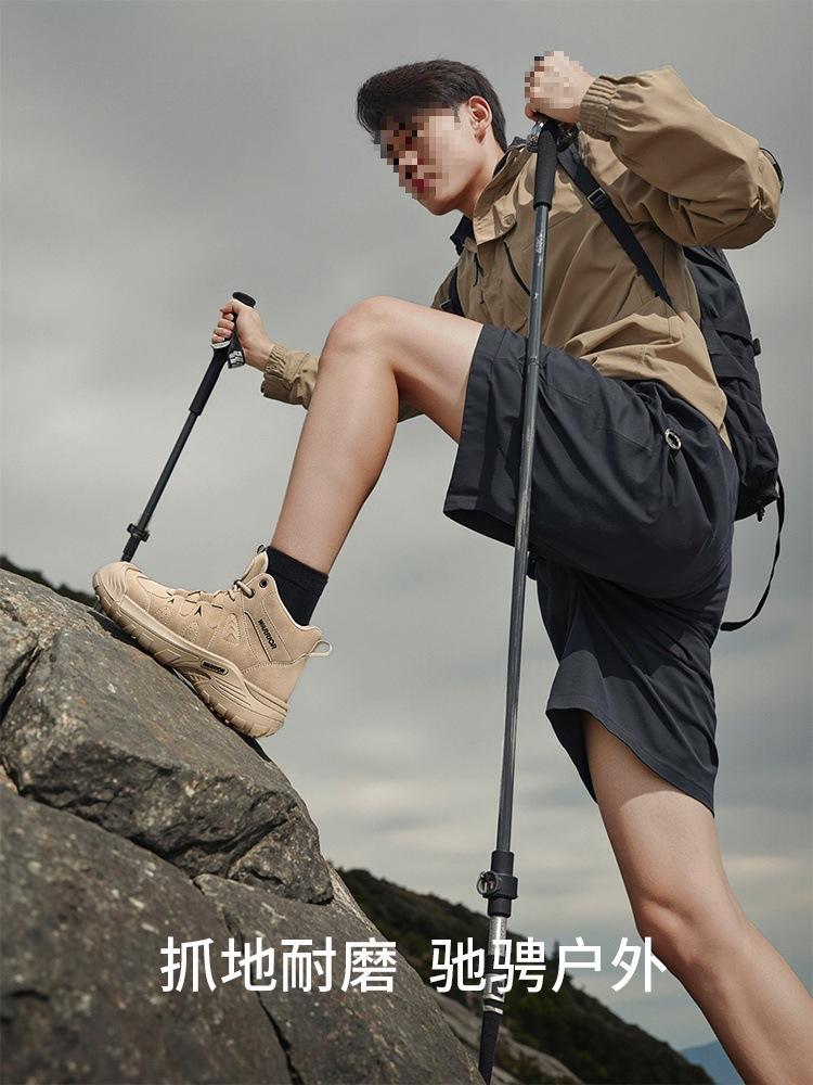 Hiking shoes men's anti-splashing 2026 autumn new outdoor off-road high-top tooling sports hiking shoes