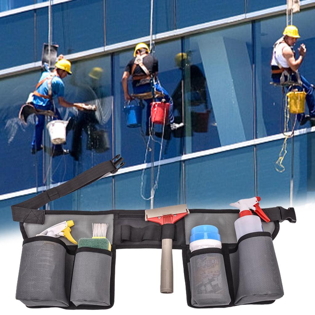 Multi-Pocket Utility Belt with Pouch Heavy Duty Tool Apron for Hands-Free Work,  Gardening, Cleaning, Repair & Housekeeping