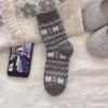Thick Wool Socks for Autumn and Winter, Women's Button Bow Pile Socks