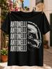 Antonelli Racing Grafik Gestapelter Abgenutzter Name Text Neben Einem Großen Detaillierten Körnigen Monochrom Unisex Alle T-Shirts
