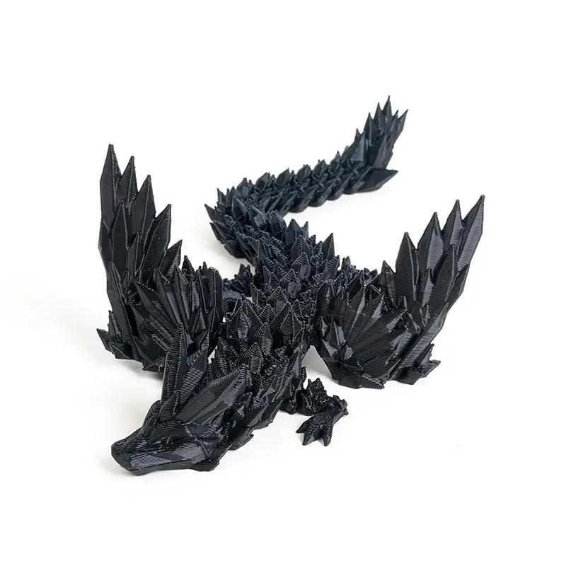 3D Printed Dragon Dinosaur Model Joints Can Move Freely Desktop Craft Ornament Gifts for Kids For Landscaping Decoration