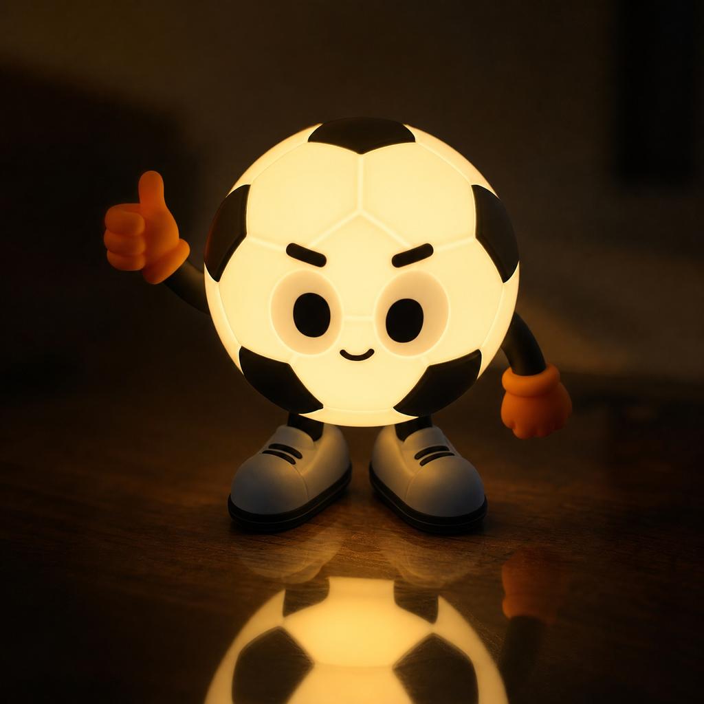 Soccer Ball Night Light Creative Football Lamp for Bedroom Decor