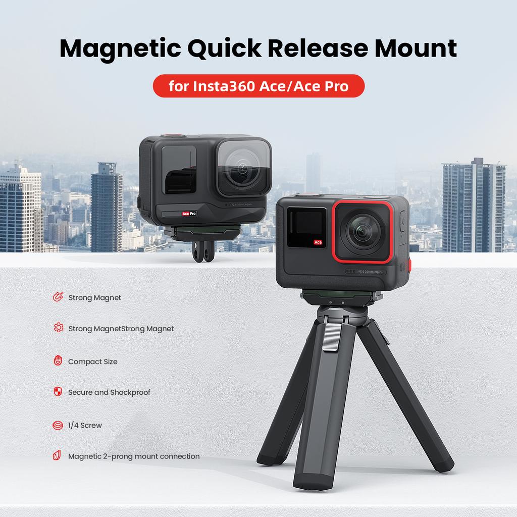 Magnetic Base for Insta360 Ace/Ace Pro Camera Protective Frame Quick Release Case Magnetic Adapter for Insta360 X5 Accessories