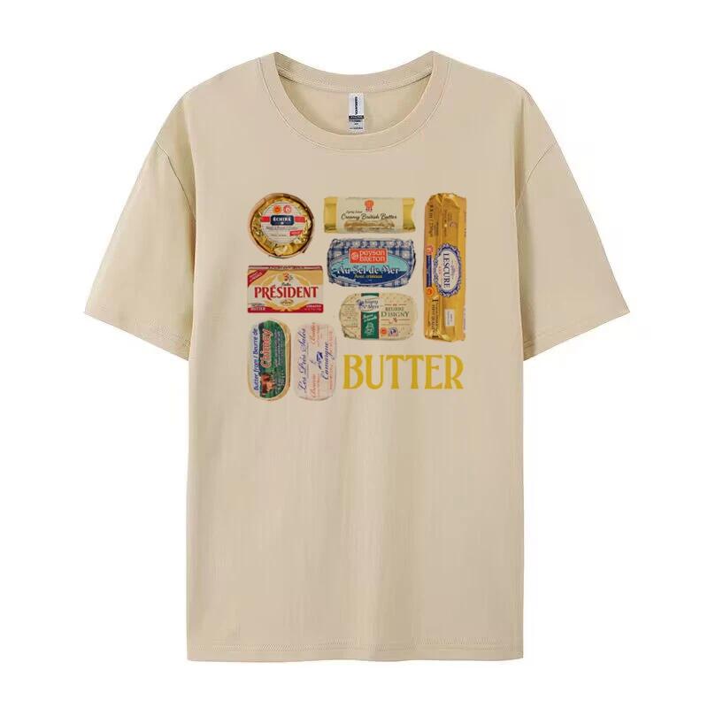 

Women 90s Retro Butter Graphic TShirts Funny Butter Lover T Shirt Cute Foodie Tee Shirt Unisex Vintage Grunge Aesthetic Clothes 4XL