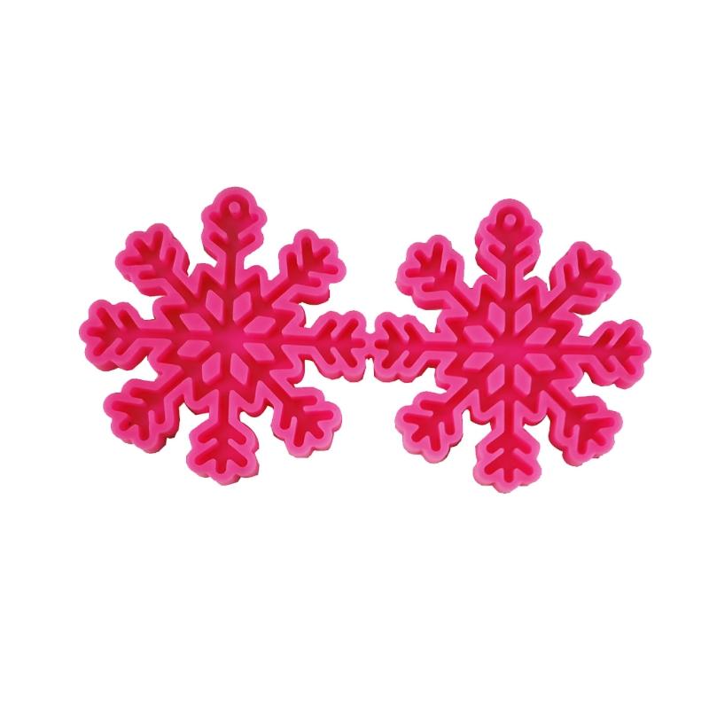 Snowflakes Pendant Combination Earrings Mold Christmas Pendant Silicone Mold Home Decoration Mold Suitable for Women