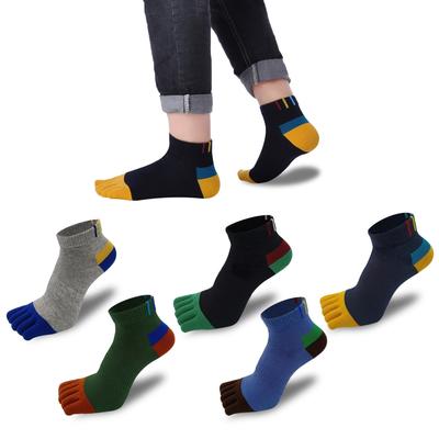 XKAOPUTE Meias Curtas de Algodão para Esportes e Pé 5 5 Tamanhos Mistos 5 Meias de Cinco Dedos Masculinas, Corrida, Absorção de Suor, Secagem Rápida, Coberturas, Comprimento no Tornozelo,