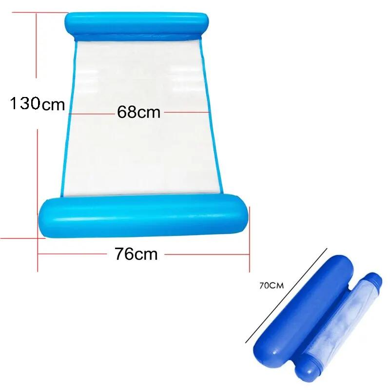 Water Hammock In Air Mattress Swimming Pool Beach Lounger Floating Sleeping Cushion Foldable Inflatable Air Mattress Bed Chair