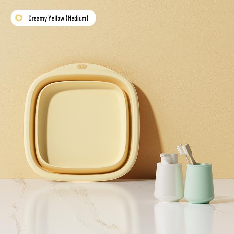 Tragbares faltbares Waschbecken für Zuhause, Studentenwohnheim und Reisen: Großes Becken zum Fußwaschen & Kleines Becken für Babys und Schwangere.