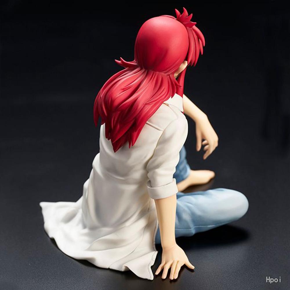 8.5CM Anime Yu Yu Hakusho Kurama Figure Sitting Posture Urameshi Yuusuke Noodle Stopper Figure Model Toy Doll Aciton Figure