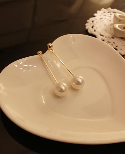 Cross Imitation Pearl Female Elegant Earrings Simple Temperament Korean Fashion Sweet Delicate Earrings Bride Wedding Jewelry