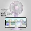 Mini Desk Fan Phone Holder 180 Degrees Adjustable USB Rechargeable Summer Handheld Cooling Fan Portable Mini Personal Fan with Base