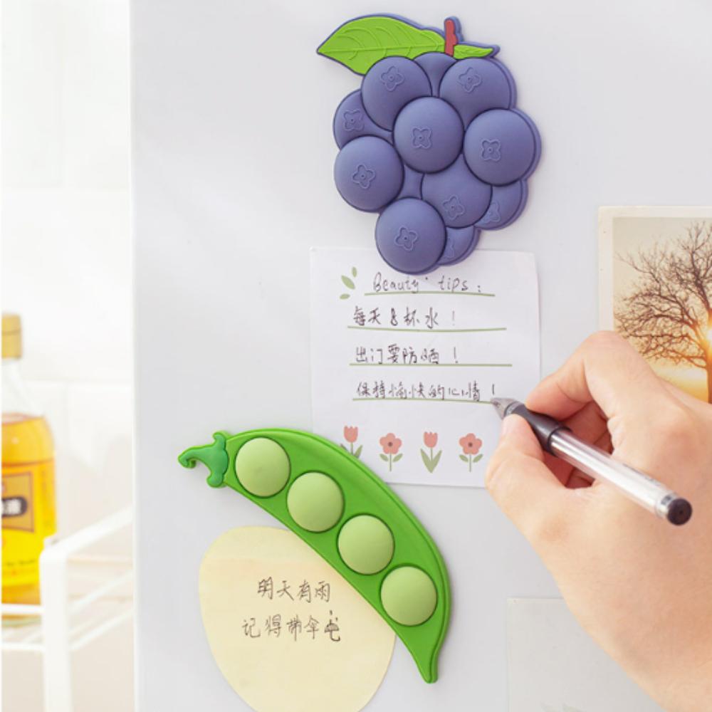 Cute Creative Refrigerator Magnet Acrylic 3D Fruit Suction Cup Magnetic Stickers for Home Decoration Student Daily Magnets