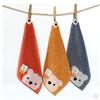 Children Towels Boys Girls Kindergarten Cartoon Bear Pattern Hangable Hand Towel Cotton Baby Face Towel Kids Beathroom Products