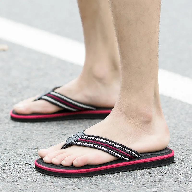 Letní móda Pánské žabky Plážové sandály pro muže Ploché pantofle protiskluzová obuv pánské sandály nadměrná velikost 40-45