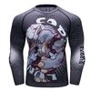 Maglietta a Maniche Lunghe MMA Compression Boxing No Gi Bjj Mma Surf Jiu Jitsu Rash Guard Rashguard T-shirt da Uomo Palestra Abbigliamento da Boxe
