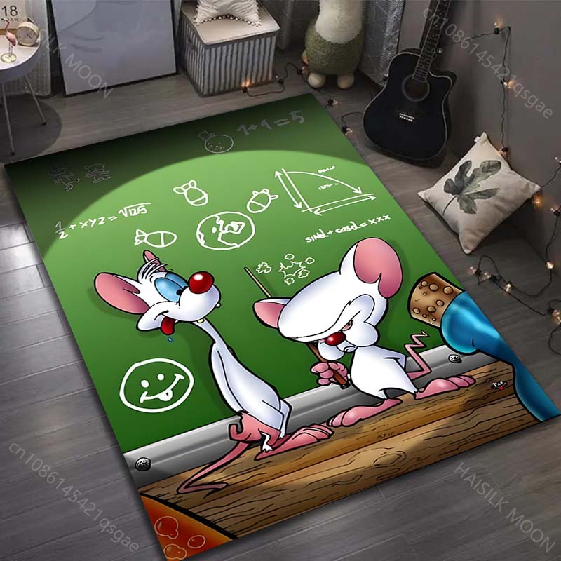 Classic Cartoon Two Funny Mice Print Carpet for Living Room Bedroom Sofa Doormat Decor Sofa Area Rug Non-slip Floor Mat