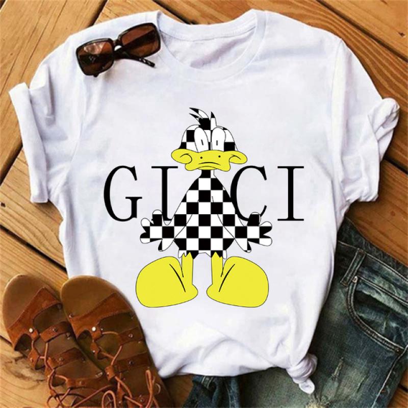 Clothes Ladies Summer T Clothing Print Fashion Casual T-shirts Golf Bear Letter 90s Trend Cute Short Sleeve Women Female Graphic