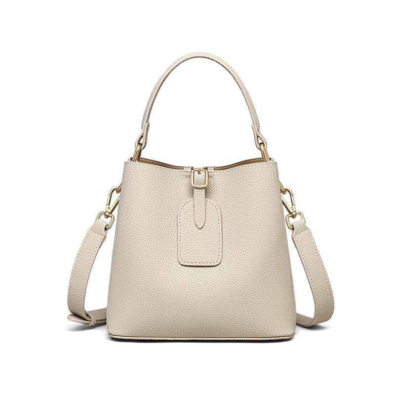 Bucket Bag 2025 New Women's Bag Genuine Leather Single Shoulder Small Bag Commuter Handbag High-end Elegant Versatile Crossbody Bag