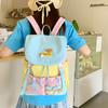 High value Dopamine Cute Backpack Bag Female Junior High School Students Contrast Color Large Capacity Niche Design Backpack
