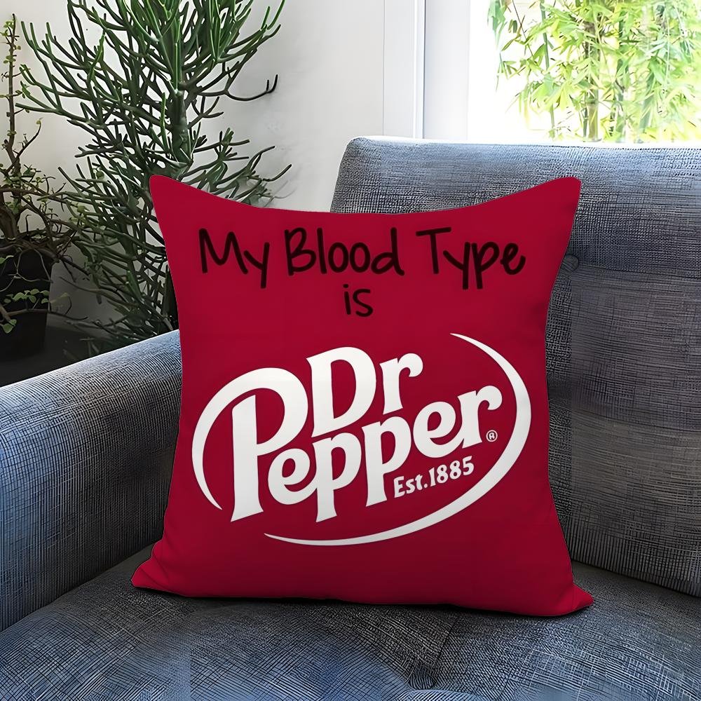 D-Dr Pepper Cushion Cover Comfortable Reversible Pillow Cover Ideal for Car Sofa Bedroom & Beyond