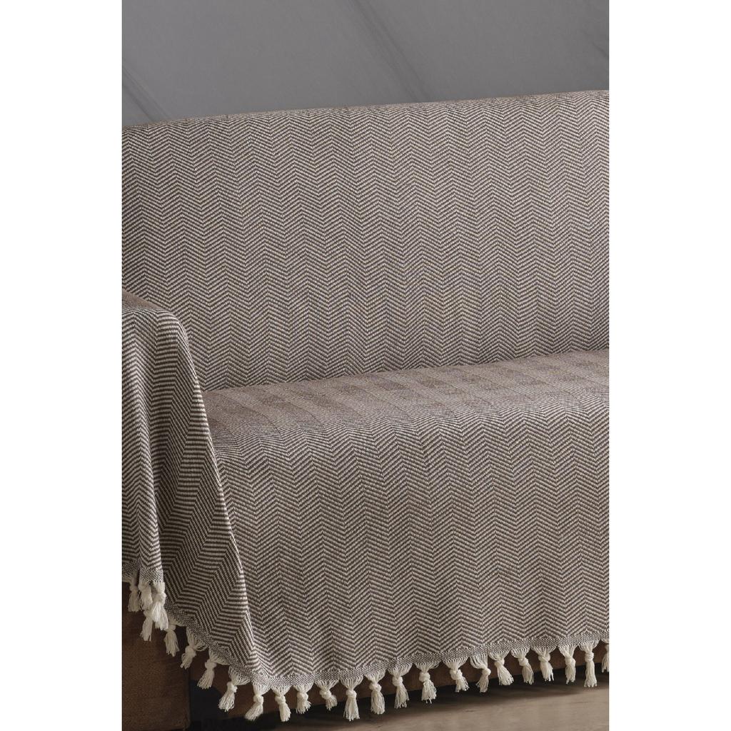 Natural Sofa Cover Ecru Covering The Arms 180x300