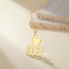 My Shape Fashion Letters I Love Hockey Pendant Necklaces Stainless Steel Heart Charm Chain Choker Jewelry Gifts for Hockey Fans