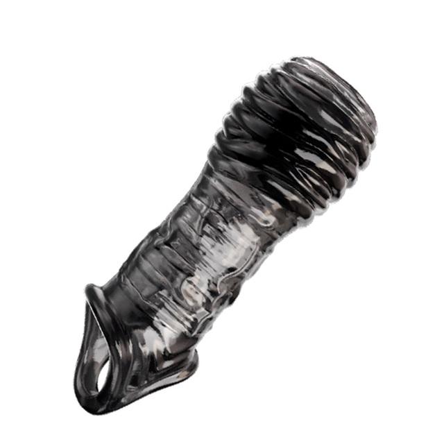 Reusable Penis Sleeve Extender Dick Glans Enlargement Condom Adult Sex Toys For Men Couples Cock Ring Delay Ejaculation Sex Shop