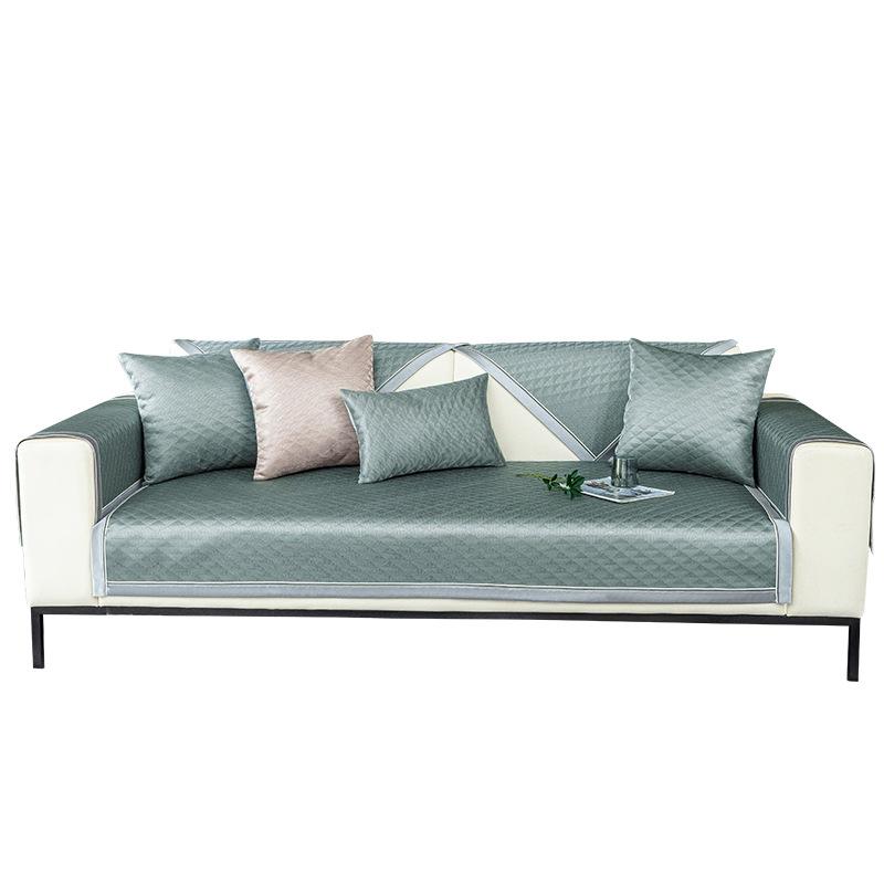 Ice Silk Sofa Cushion Summer Seat Cushion for Summer Summer Cool Pad Non-Slip Leather Sofa Cover Backrest Cover Towel
