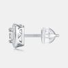 Pass Diamond Tester 3.0ct Round Cut  Fine Moissanite Jewelry 925 Sterling Silver Stud Earrings