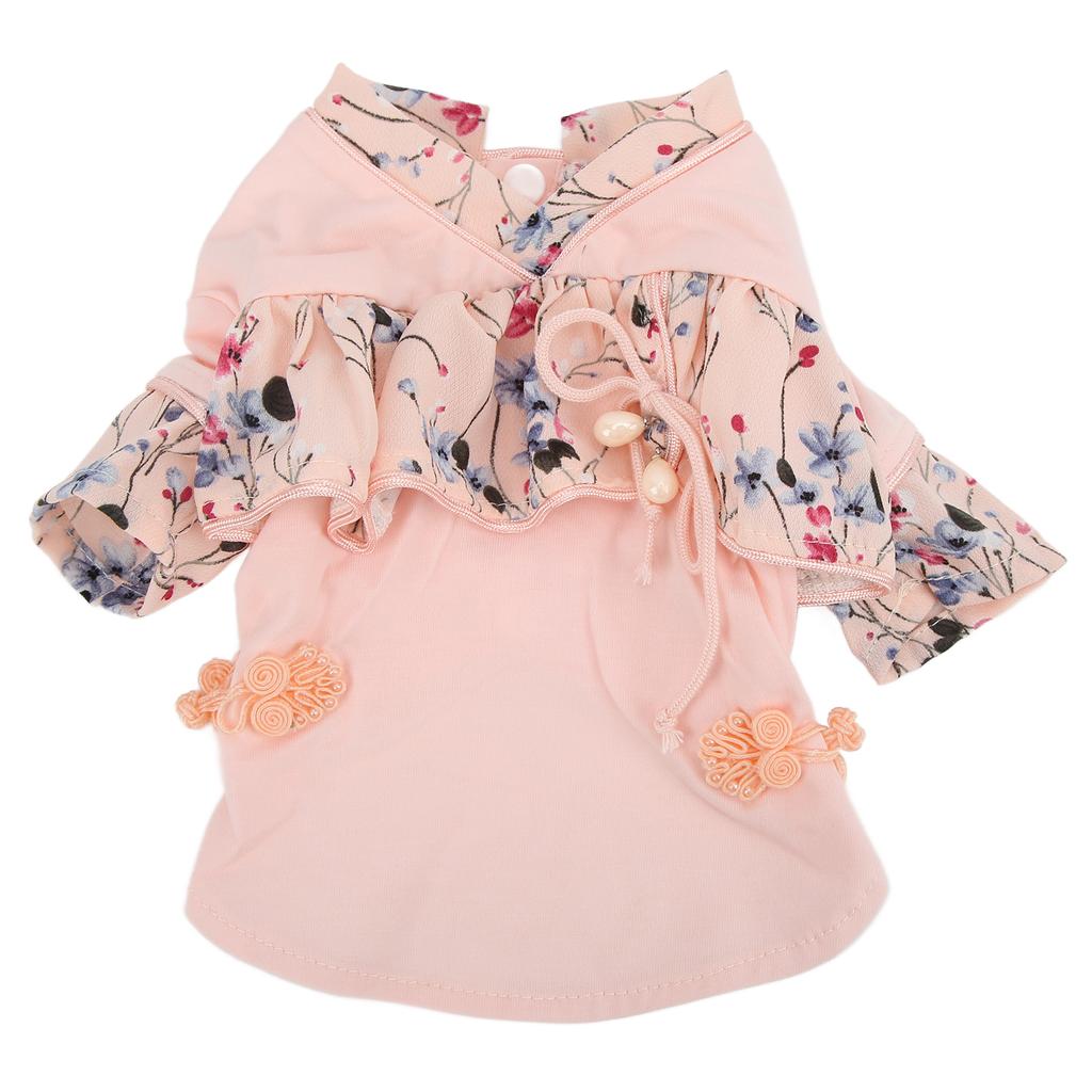 Tang Anzug Haustierkleid Hund Chinesischer Stil Elegant Cheongsam Satin Kostüm für Kleine Hunde Welpe Haustier